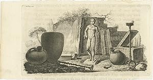 Antique Print of a Tomb and Antiquities (p.112) by Morelli (c.1770)