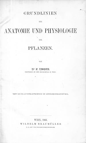Grundlinien der Anatomie und Physiologie der Pflanzen.