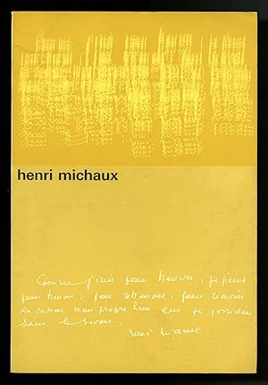 Henri Michaux. 2 publications, dated 1964 and 1988, Drawings 1950-1981