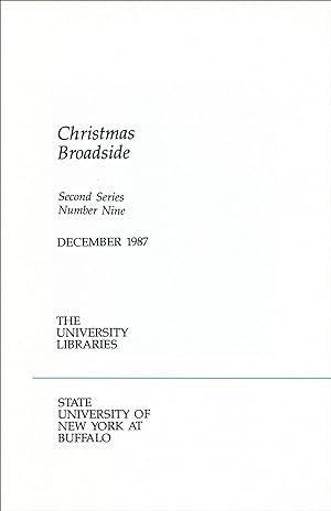 Xmas. [Christmas Broadside Second Series, Number Nine. Dec. 1987]