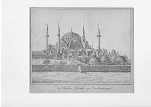 Istanbul. "Die Sophienkirche zu Constantinopel". Lithographie, 1843. 15 x 20 cm.