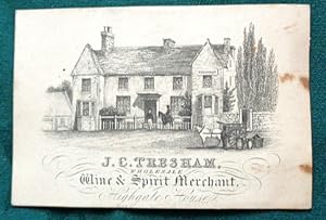 Wine and Spirit Merchant "J. C. Tresham" of Little Creaton, Northamptonshire. Advert business car...