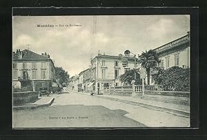Carte postale Mussidan, Rue de Bordeaux, vue de la rue