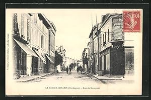 Carte postale La Roche-Chalais, Rue de Montpont, vue de la rue