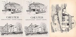Shropshire Union Canal Chester Cheshire Boat 3x Painting Postcard s