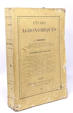 Études agronomiques - cinquième série 1889-1890