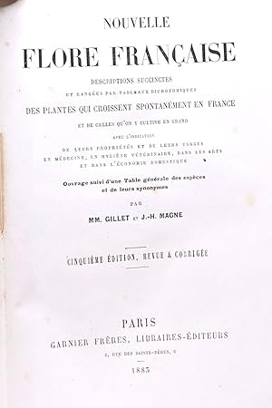 Nouvelle flore française descriptions succinctes et rangées par tableaux dichotomiques des plante...