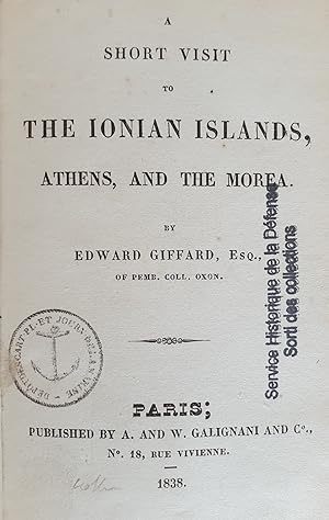 A SHORT VISIT TO THE IONIAN ISLANDS ATHENS AND THE MOREA