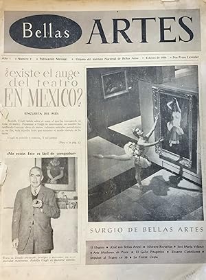 BELLAS ARTES. AÑO 1, NO. 1; Arte Mexicano en el Japón. Organo del Instituto Nacional de Bellas Artes