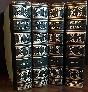 Diary and Correspondence of Samuel Pepys, F.R. S. - 4 Volumes - 'Edition DeLuxe'