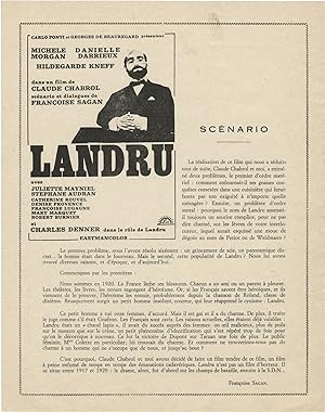 Landru [Bluebeard] (Promotional flyer for the 1963 French film)