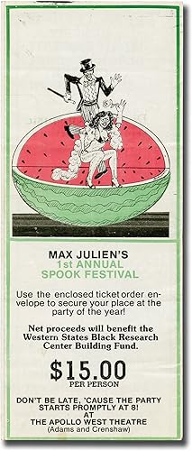 Max Julien's 1st Annual Spook Festival (Original flyer for the 1979 event)
