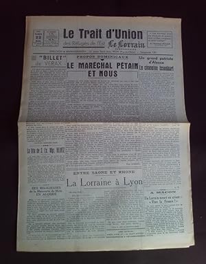 Le trait d'union des réfugiés de l'Est - Le lorrain - N°5 22 Mars 1941