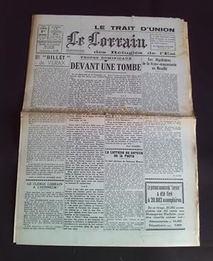 Le trait d'union des réfugiés de l'Est - Le lorrain - N°37 1er Novembre 1941