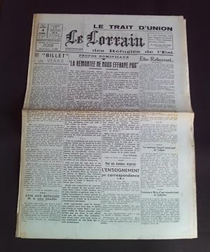 Le trait d'union des réfugiés de l'Est - Le lorrain - N°33 4 Octobre 1941