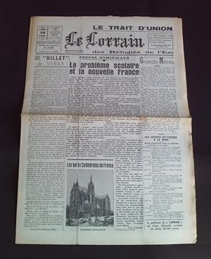 Le trait d'union des réfugiés de l'Est - Le lorrain - N°35 18 Octobre 1941