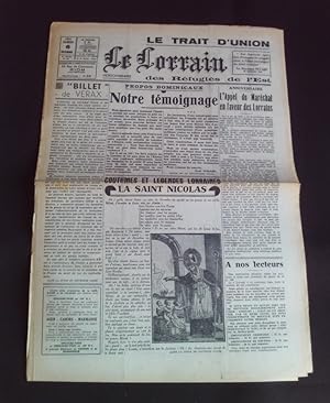Le trait d'union des réfugiés de l'Est - Le lorrain - N°42 6 Décembre 1941