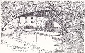 BWB Yard at Hartshill Coventry Canal Sketch Painting Postcard