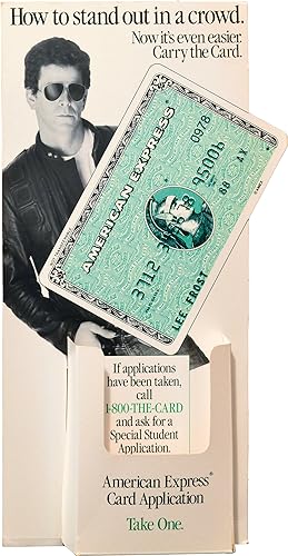 Original American Express display featuring Lou Reed