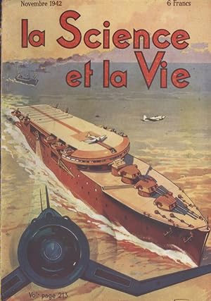 La science et la vie N° 303. Couverture en couleurs : Porte-avions. Novembre 1942.