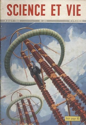 Science et vie N° 371. En couverture: Ligne de 500 000 volts avec ses parafoudres Août 1948.