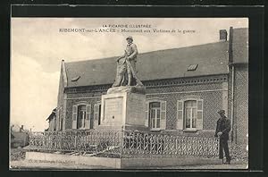 Carte postale Ribemont-sur-L'Ancre, Monument aux Victimes de la guerre