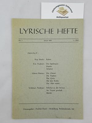 Lyrische Hefte. Nr. 1. Januar 1959.