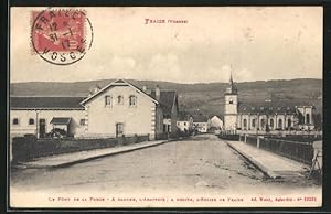 Carte postale Fraize, Le Ponte de la Forge, A gauche, L`Abattoir, A Droite, L`Eglise de Fraize