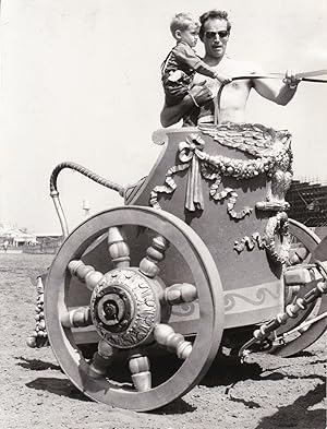 Ben-Hur (Original photograph of Charlton Heston and son on the set of the 1959 film)