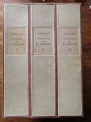 Oeuvres de Rabelais illustré par Lemarié_Henry en 3 volumes 1950 - RABELAIS François - Sur vélin ...