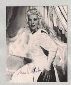 Mae West. Signed photograph.