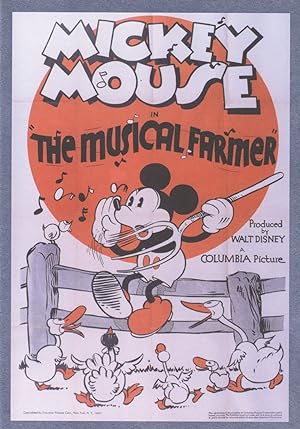 Mickey Mouse The Musical Farmer Walt Disney Poster Postcard