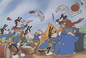 Mickey Mouse Orchestra 1935 Walt Disney Musical Cartoon Postcard