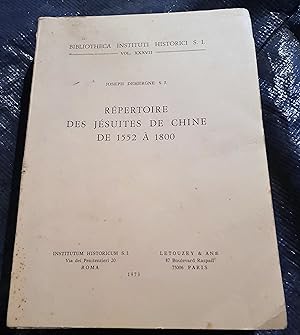 Répertoire des Jésuites de Chine de 1552 à 1800