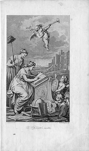 Antique Print-ALLEGORY-GLOBE-PUTTI-WILLIAM OF ORANGE-HISTORY-Buys-Vinkeles-c. 1790