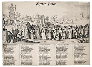 Treves endt.[Amsterdam], Claes Jansz. Visscher II, [1621]. Oblong 1mo (full-sheet) broadside (26....