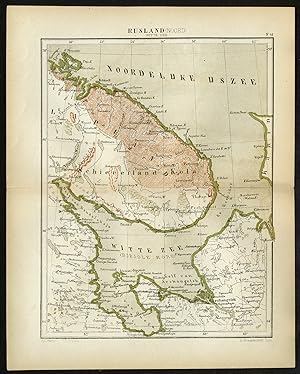 Antique Map-RUSSIA-WHITE SEA-KOLA-LAPLAND-Jacob Kuyper-1880