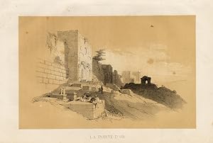 Antique Print-GOLDEN GATE-JERUSALEM-ISRAEL-Roberts-1847