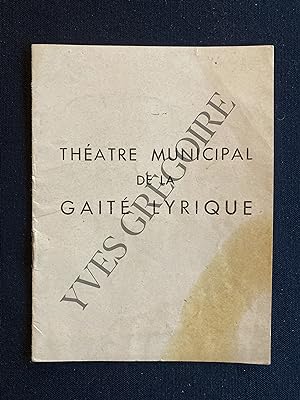 LES NOCES DE FIGARO-PROGRAMME THEATRE MUNICIPAL DE LA GAITE LYRIQUE-SAISON 1942-1943