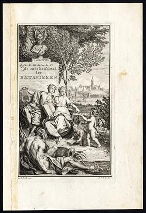 Antique print-TITLE ENGRAVING-NIJMEGEN-CLIO-CLAUDIUS CIVILIS-Arkstee-1733