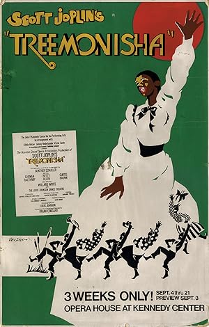 TREEMONISHA (1975) Theatre window card poster for Scott Joplin adaptation