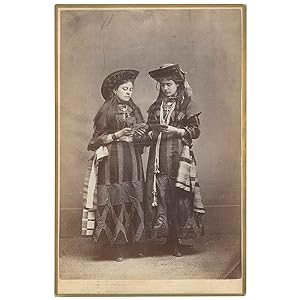 [Women Holding Playing Cards - Cabinet Card]