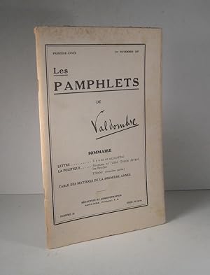 Les Pamphlets de Valdombre. Première année. No. 12. 1 novembre 1937