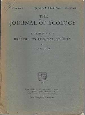 Cliff Vegetation in the Eastern Mediterranean [D.H. Valentine's copy] {Journal of Ecology Volume ...