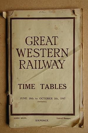 Great Western Railway Time Tables June 16th to October 5th, 1947.