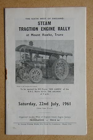 The Sixth West of England Steam Traction Engine Rally at Mount Hawke, Truro. 1961 Programme.