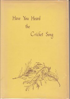 HAVE YOU HEARD THE CRICKET SONG signed 1975 WINSTON O. ABBOTT