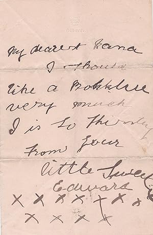 Early Autograph Letter SIGNED to his nurse on "Osborne" stationery, 8vo bifold, ca 1899