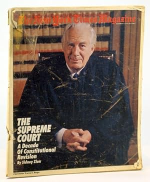 The New York Times Magazine, November (Nov.) 11, 1979 - Cover Photo of Supreme Court Chief Justic...