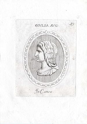 Rare Antique Print-LIVIA DRUSILLA-JULIA AUGUSTA-Pl. 89-Agostini-Battista-1657
